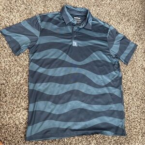 Bogey Bros Golf Co Men’s Blue Striped Performance Polo size small
